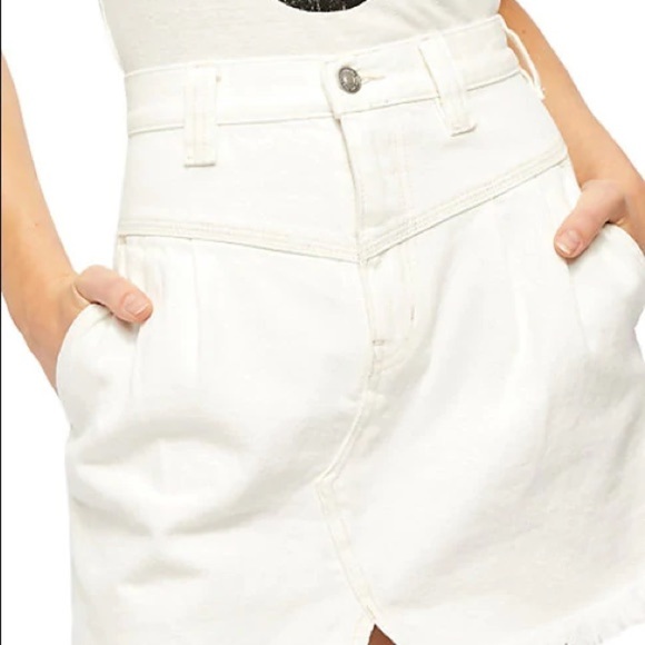 Free people skirt Sidecar white denim - Picture 7 of 7